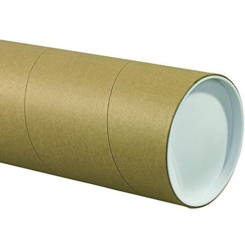 BOX USA BP5036KHD Jumbo Mailing Tubes, 5" x 36", Kraft (Pack of 15) - Wide World Maps & MORE! - BISS - BOX USA - Wide World Maps & MORE!