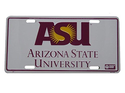ASU Arizona State University Football 6"x12" Aluminum License Plate Tag - Wide World Maps & MORE! - Apparel - AES - Wide World Maps & MORE!