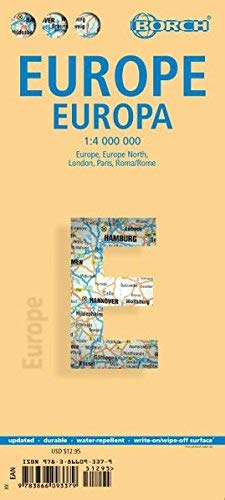 Laminated Europe Map by Borch (English Edition) - Wide World Maps & MORE! - Map - Borch - Wide World Maps & MORE!