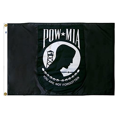 5'×3' Rough Tex 150D Nylon United States POW MIA Official Flag Single Side - Wide World Maps & MORE!