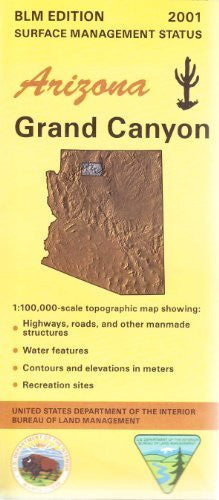 Arizona, Grand Canyon: 1:100,000-Scale Topographic Map: 60 × 30 Minute Series (Surface Management Status) - Wide World Maps & MORE! - Map - United States Department of the Interior - Wide World Maps & MORE!