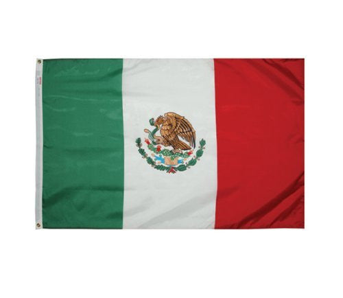 Valley Forge Flag 3-Foot by 5-Foot Nylon Mexico Flag - Wide World Maps & MORE! - Lawn & Patio - Valley Forge Flag - Wide World Maps & MORE!