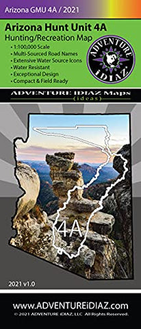 Arizona Hunt Unit 04A Map Hunting/Recreation Map - Wide World Maps & MORE!