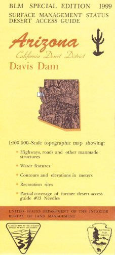 Arizona, [California] Desert District: Davis Dam : 1:100,000-scale topographic map : 30 X 60 minute series (topographic) (Desert access guide) - Wide World Maps & MORE! - Book - Wide World Maps & MORE! - Wide World Maps & MORE!