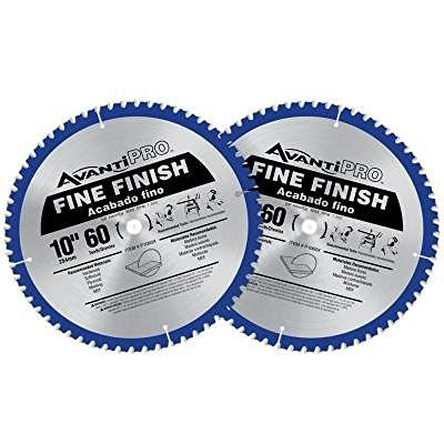 10 in. 60 Teeth Fine Finish Saw Blades (2-Pack) - Wide World Maps & MORE! - Home Improvement - Avanti - Wide World Maps & MORE!