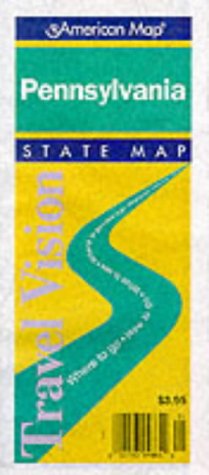 Pennsylvania: State Map (Travelvision State Maps) - Wide World Maps & MORE! - Book - Brand: Amer Map Co - Wide World Maps & MORE!