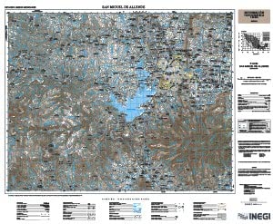 San Miguel De Allende Mexico Topographic Wall Map [Map] INIGII - Wide World Maps & MORE!