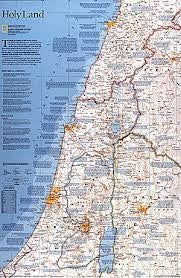 Holy Land Satin Laminated - Wide World Maps & MORE! - Map - National Geographic Maps - Wide World Maps & MORE!