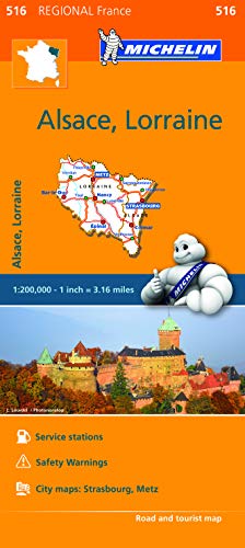 Michelin Regional Maps: France: Alsace, Lorraine Map 516 (Michelin Regional France) - Wide World Maps & MORE!