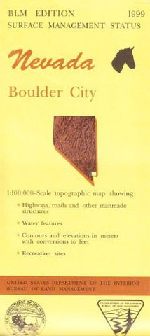1999 Nevada: Boulder City: 1:100,000-Scale Topographic Map: 60×30-Minute Series (Surface Management Status) - Wide World Maps & MORE! - Map - United Stated Department of the Interior - Wide World Maps & MORE!