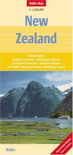 New Zealand Map by Nelles  (English, French and German Edition) - Wide World Maps & MORE! - Book - Nelles Verlag - Wide World Maps & MORE!