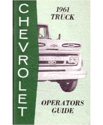 1961 Chevrolet Truck Owners Manual User Guide Reference Operator Book Fuses - Wide World Maps & MORE! - Automotive Parts and Accessories - General Motors - Wide World Maps & MORE!