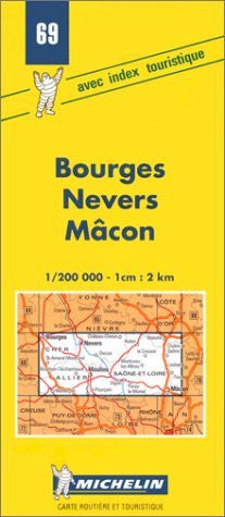 Michelin Bourges/Nevers/Macon, France Map No. 69 (Michelin Maps & Atlases) - Wide World Maps & MORE! - Book - Wide World Maps & MORE! - Wide World Maps & MORE!