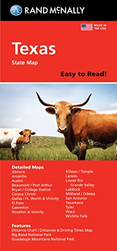 Easy To Read Folded Map Texas State Map Wide World Maps MORE