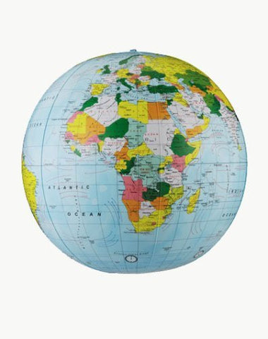 Replogle Globes Inflatable Political Globe, Light Blue Ocean - Wide World Maps & MORE! - Toy - Replogle Globes - Wide World Maps & MORE!