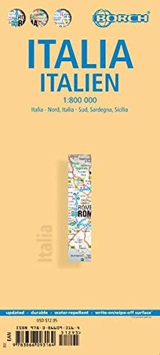 Laminated Italy Road Map by Borch (English Edition) - Wide World Maps & MORE! - Book - Borch - Wide World Maps & MORE!