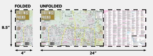 Streetwise Phoenix Map - Laminated City Center Street Map of Phoenix, Arizona - Folding pocket size travel map with Scottsdale trolley routes - Wide World Maps & MORE! - Book - Wide World Maps & MORE! - Wide World Maps & MORE!