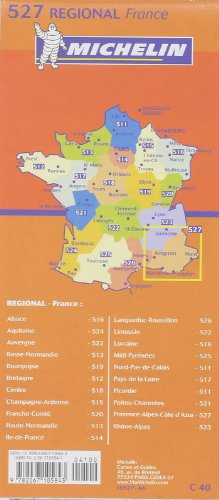 Michelin map outlining the region. 