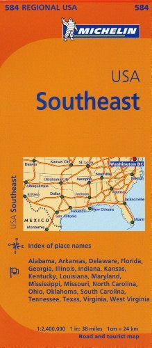 Michelin USA: Southeast Map 584 (Maps/Regional (Michelin)) - Wide World Maps & MORE! - Book - Michelin Travel & Lifestyle (COR) - Wide World Maps & MORE!