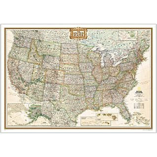 2003 USA Deluxe Laminated Wall Map (National Geographic Executive Series) - Wide World Maps & MORE! - Map - National Geographic Maps - Wide World Maps & MORE!