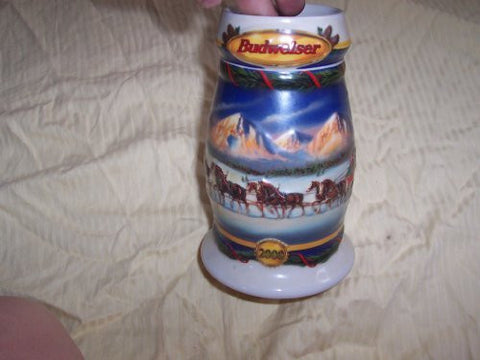 Budweiser 2000 Holiday in the Mountains Stein CS416 - Wide World Maps & MORE! - Kitchen - Budweiser - Wide World Maps & MORE!