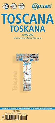 Laminated Tuscany Map by Borch (English Edition) - Wide World Maps & MORE! - Book - Borch - Wide World Maps & MORE!