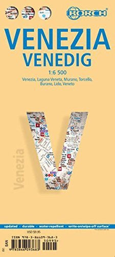 Laminated Venice Map by Borch (English, Spanish, French, Italian and German) (English, Spanish, French, Italian and German Edition) - Wide World Maps & MORE! - Book - Borch - Wide World Maps & MORE!