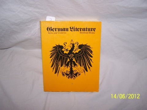 German Literature: Texts and Contexts (German Edition) - Wide World Maps & MORE! - Book - Wide World Maps & MORE! - Wide World Maps & MORE!