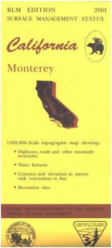 California: Monterey : 1:100,000 scale topographic map : 30 X 60 minute series (topographic) (Surface management status) - Wide World Maps & MORE! - Book - Wide World Maps & MORE! - Wide World Maps & MORE!