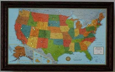 Lightravels Illuminated United States Map with Frame - Wide World Maps & MORE! - Office Product - Lightravels - Wide World Maps & MORE!