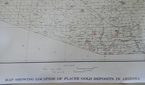 Map Showing Location of Placer Gold Deposits in Arizona Paper, Non-Laminated - Wide World Maps & MORE! - Map - Wide World Maps & MORE! - Wide World Maps & MORE!