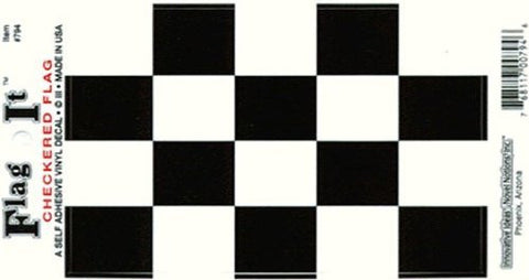 Checkered Flag Decal (3-1/2 in. x 5 in.) - Wide World Maps & MORE! - Lawn & Patio - FlagandBanner - Wide World Maps & MORE!