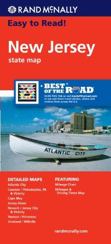 Rand McNally Easy To Read: New Jersey State Map - Wide World Maps & MORE! - Book - Rand McNally and Company (COR) - Wide World Maps & MORE!