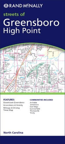 Rand Mcnally Greensboro, Highpoint: Local Street Detail (Rand McNally Folded Map: Cities) - Wide World Maps & MORE! - Book - Wide World Maps & MORE! - Wide World Maps & MORE!