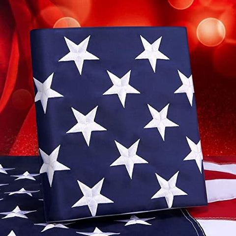 5'×3' Embroidered 210D Nylon United States Flag - Wide World Maps & MORE!