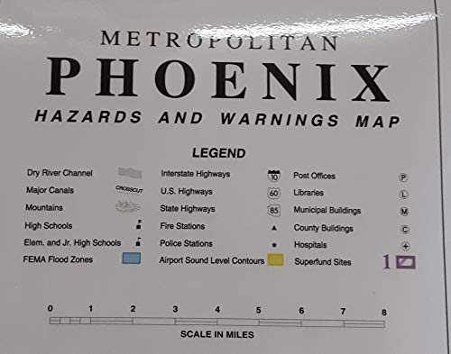 Metropolitan Phoenix Hazards and Warnings Paper/Non-Laminated Wall Map - Wide World Maps & MORE! - Map - Wide World Maps & MORE! - Wide World Maps & MORE!