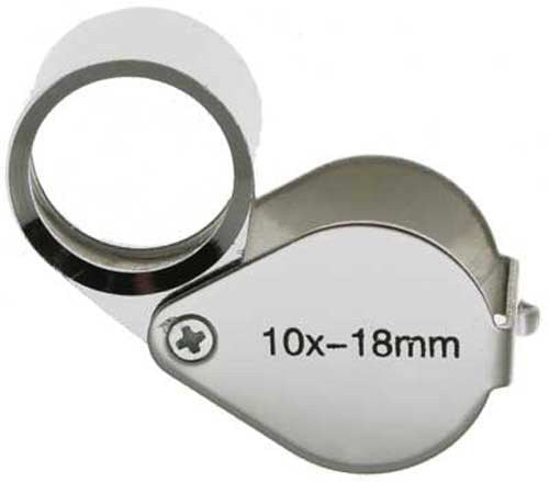 SE - Loupe - Doublet, Chrome Plated, Round Body, 10x, 18mm - MJ381018C - Wide World Maps & MORE! - Toy - SE - Wide World Maps & MORE!