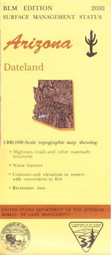 Dateland Arizona 1:100,000 Scale Topo Map BLM Surface Management 30x60 Minute Quad - Wide World Maps & MORE! - Book - Wide World Maps & MORE! - Wide World Maps & MORE!