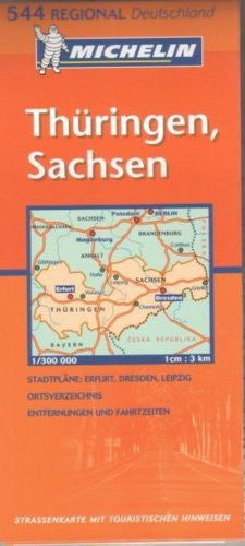 Thuringen, Sachsen: Strassenkarte mit Touristichen Hinweisen (Michelin Road Maps, No. 544) (German Edition) - Wide World Maps & MORE! - Book - Wide World Maps & MORE! - Wide World Maps & MORE!