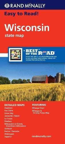 Rand McNally Easy To Read! Wisconsin State Map - Wide World Maps & MORE! - Map - Rand McNally and Company - Wide World Maps & MORE!