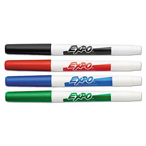 Dry Erase Markers, Fine Point, Assorted, 4/Set - Wide World Maps & MORE! - Office Product - Expo - Wide World Maps & MORE!