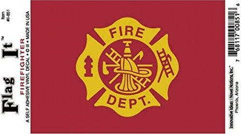 Fire Department decal for auto, truck or boat - Wide World Maps & MORE! - Automotive Parts and Accessories - Flag It - Wide World Maps & MORE!