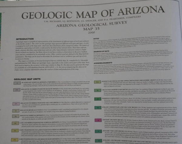 Geologic Map of Arizona, Paper/Non-Laminated - Wide World Maps & MORE! - Map - Arizona Geologic Survey - Wide World Maps & MORE!