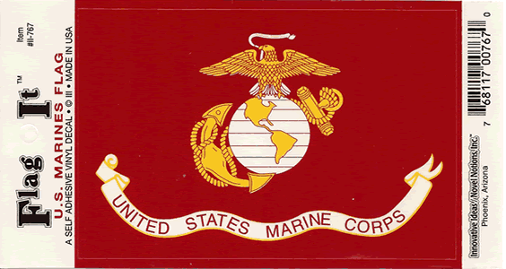 U.S. Marines Flag Self Adhesive Vinyl Decal 6-Pack - Wide World Maps & MORE! - Sticker - Flag-It Stickers - Wide World Maps & MORE!