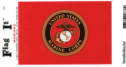 Marines Heavy Duty Vinyl Bumper Sticker (3 x 5 Inches) - Wide World Maps & MORE! - Sticker - Flag-It Stickers - Wide World Maps & MORE!