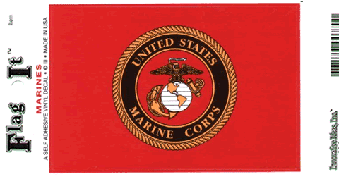 Marines Self Adhesive Vinyl Decal 6-Pack - Wide World Maps & MORE! - Sticker - Flag-It Stickers - Wide World Maps & MORE!