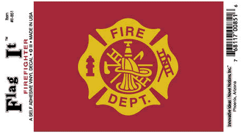 Firefighter Self Adhesive Vinyl Decal 6-Pack - Wide World Maps & MORE! - Sticker - Flag-It Stickers - Wide World Maps & MORE!