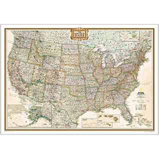 United States Executive - Enlarged & Laminated, Art Poster by National Geographic - Wide World Maps & MORE! - Home - barewalls - Wide World Maps & MORE!