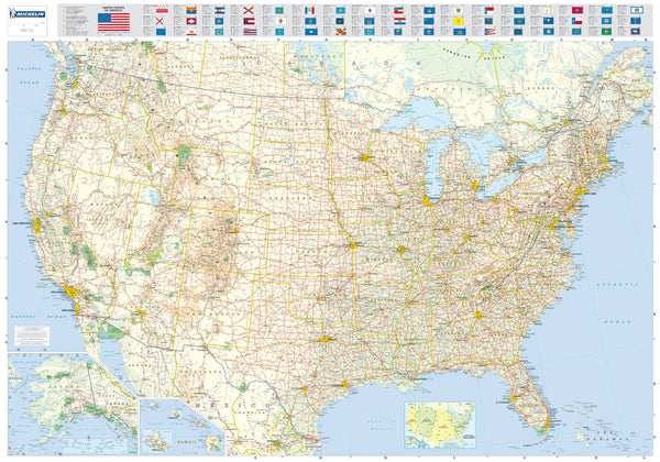 Michelin USA Political Map: No. 761 Flat (Paper/Non-Laminated, Rolled) (Maps/Country (Michelin)) - Wide World Maps & MORE! - Map - Michelin - Wide World Maps & MORE!