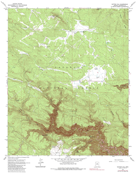 Dutton Hill, Arizona (7.5'×7.5' Topographic Quadrangle) - Wide World Maps & MORE!